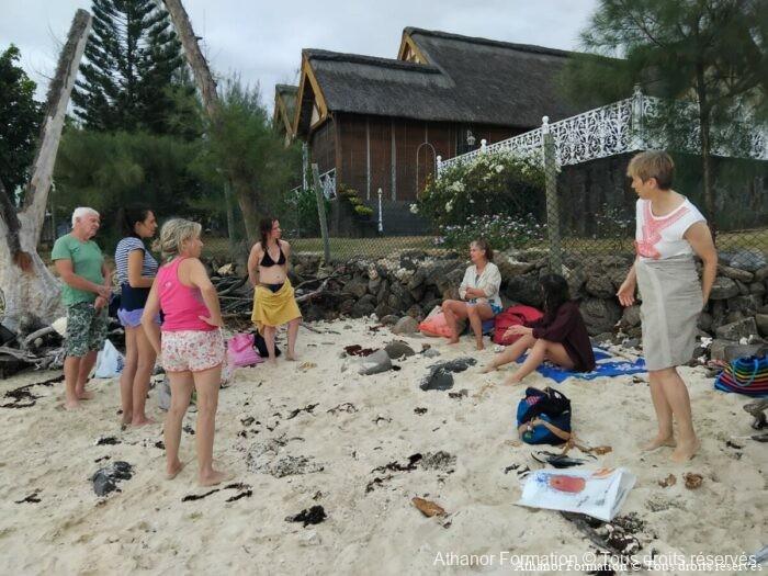 au cours d'une séance de travail personnel à Maurice